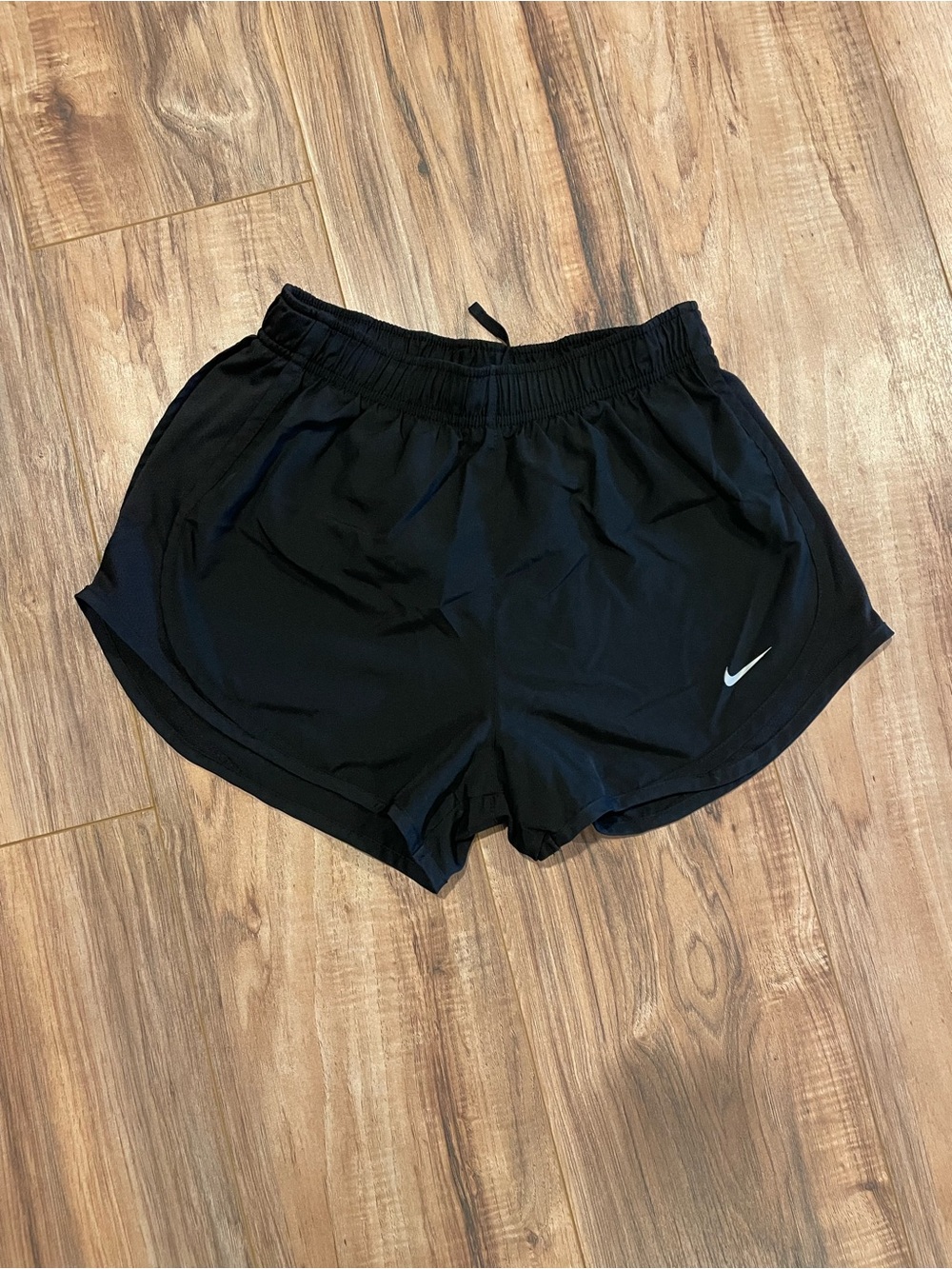 Nike Women's Black Athletic Running Shorts with Swoosh